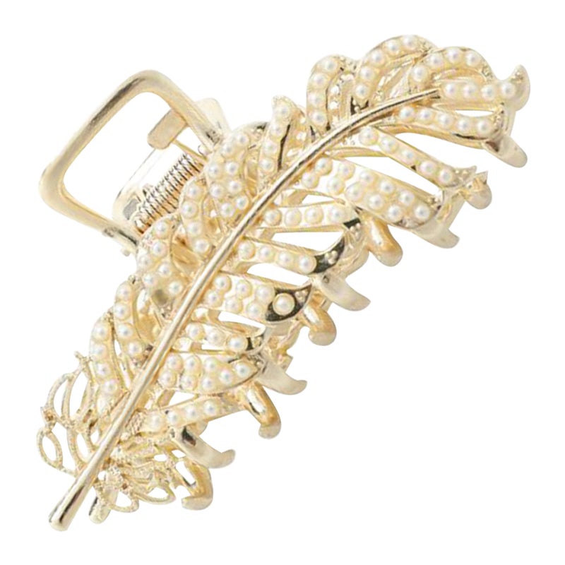 Hollow Leaf Design Hair Clip Teeth Hair Clamp Hair Accessory for Women - Image 1