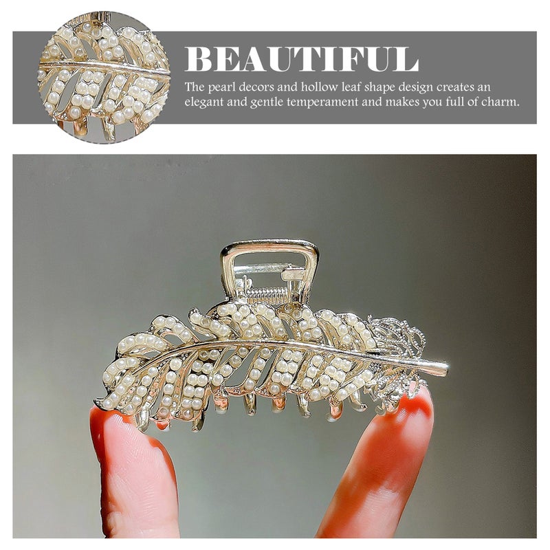 Hollow Leaf Design Hair Clip Teeth Hair Clamp Hair Accessory for Women - Image 5