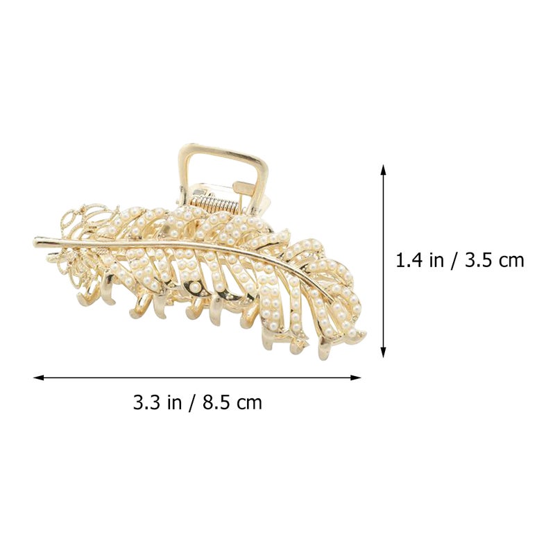 Hollow Leaf Design Hair Clip Teeth Hair Clamp Hair Accessory for Women - Image 2