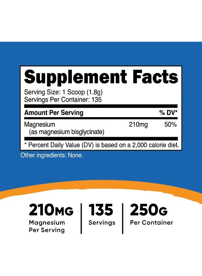 Nutricost Magnesium Glycinate Powder (250 Grammes) (Unflavored) - Image 2