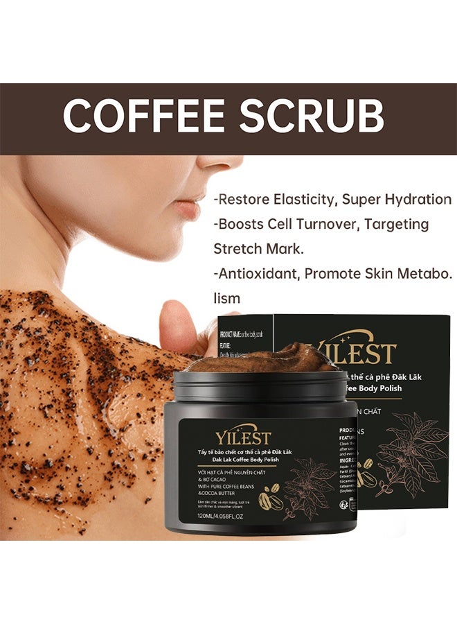 YILEST Coffee Body Polish, Exfoliating Scrub for Smooth & Glowing Skins ,Gift for Coffee Lovers 120ML - Image 2