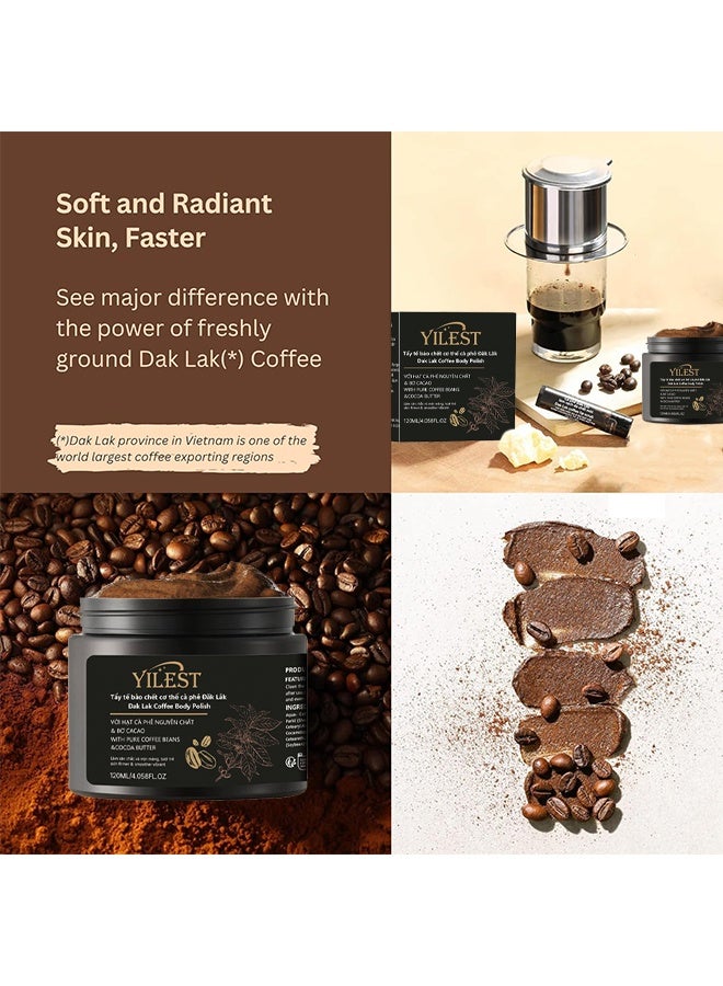 YILEST Coffee Body Polish, Exfoliating Scrub for Smooth & Glowing Skins ,Gift for Coffee Lovers 120ML - Image 3