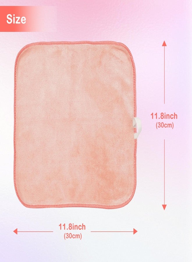 Nugilla Makeup Remover Cloth 12 x 12 Inch, Reusable Makeup Remover Towels for Washing Face, 6 Pack Washable Microfiber Face Cloth Fast Drying Washcloth, Coral - Image 4