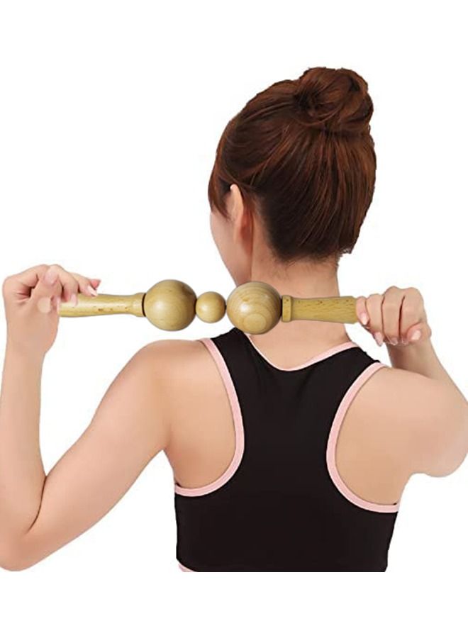 ✅اداة تدليك طبيعية دوارة للجسم من الخشب للتدليك العلاجي بالخشب مدلك التصريف اللمفاوي و نحت الجسم ومكافحة السيلوليت، وتدليك العضلات لتخفيف آلالم واعطاء شعور بالاسترخاء - Image 4