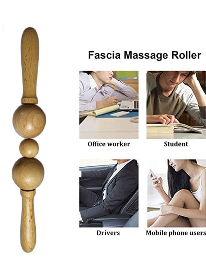 ✅اداة تدليك طبيعية دوارة للجسم من الخشب للتدليك العلاجي بالخشب مدلك التصريف اللمفاوي و نحت الجسم ومكافحة السيلوليت، وتدليك العضلات لتخفيف آلالم واعطاء شعور بالاسترخاء - Image 2