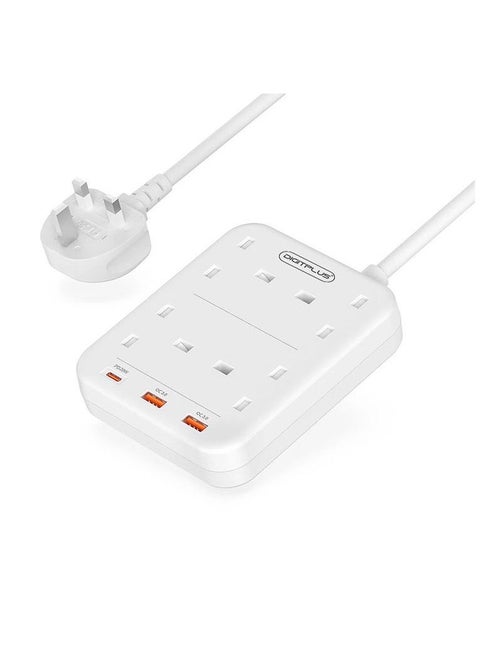 3250w Multifunction Extension USB with Power Socket with C-type USB Stereo Plug-in