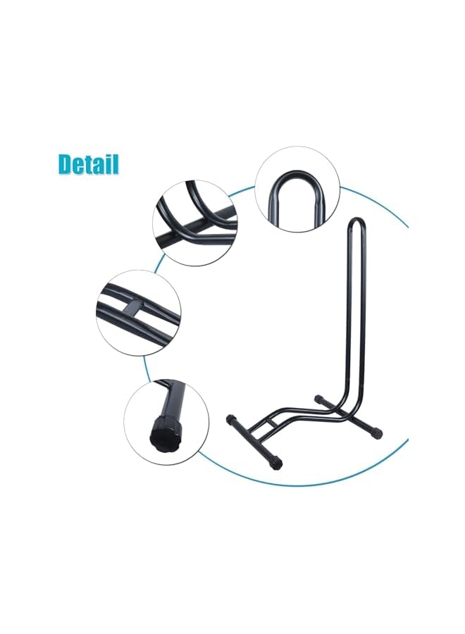 erorex Detachable Bicycle Ground Stand ‚Äì Heavy-Duty L-Type Coated Steel Bike Rack for Mountain and Road Bikes ‚Äì Durable Repair Stand and Parking Holder ‚Äì Easy to Install and Portable (Black Finish) - Image 4