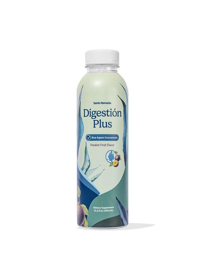 Santo Remedio Santo Remedio Digestion Plus, Concentrated Blue Agave Drink, 30 Servings, Passionfruit Flavor, Vegan, Gluten-Free, Non-GMO, No Added Sugar - Image 1