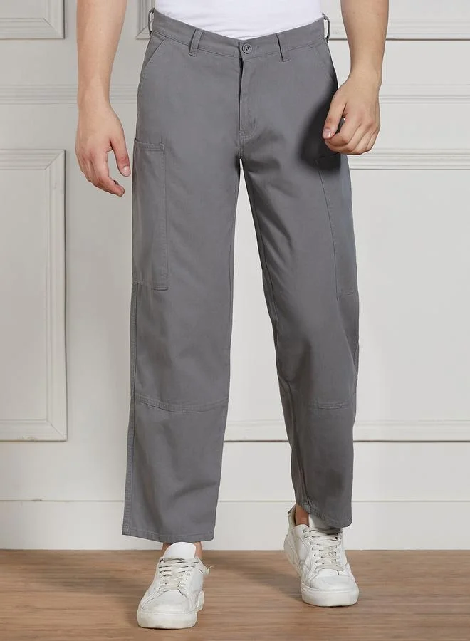 Dennis Lingo Men’s Relaxed Fit Grey Cargo Trousers – Comfortable and Practical