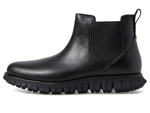 Cole Haan Mens Zerogrand Remastered Waterproof Chelsea Boot, Black/Black, 7-M US - Image 4