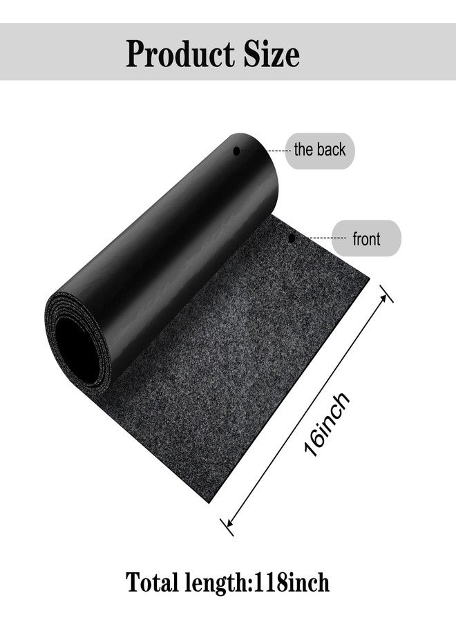 LYMOI Pools Floor Pathways Mats, Absorb Water Pools Ground Walkways Pads, Slip-Proof Backing Pool Spa Floor Pathways Mats for Above Ground Pools, Spas, Hot Tubs.(10 Ft x 16 Inch), Black - Image 2