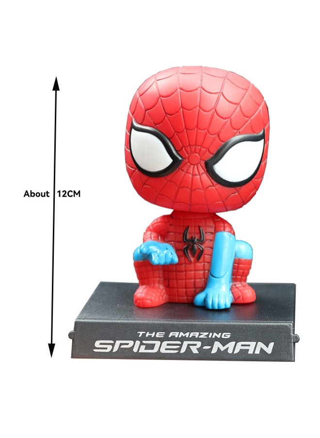 Generic - Spider Man Bobblehead with Base, Premium Polyresin Statues Suitable for Car and Desktop Decoration - Image 1