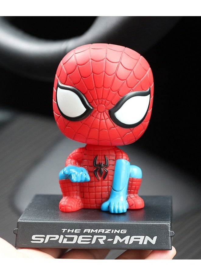 Generic - Spider Man Bobblehead with Base, Premium Polyresin Statues Suitable for Car and Desktop Decoration - Image 1