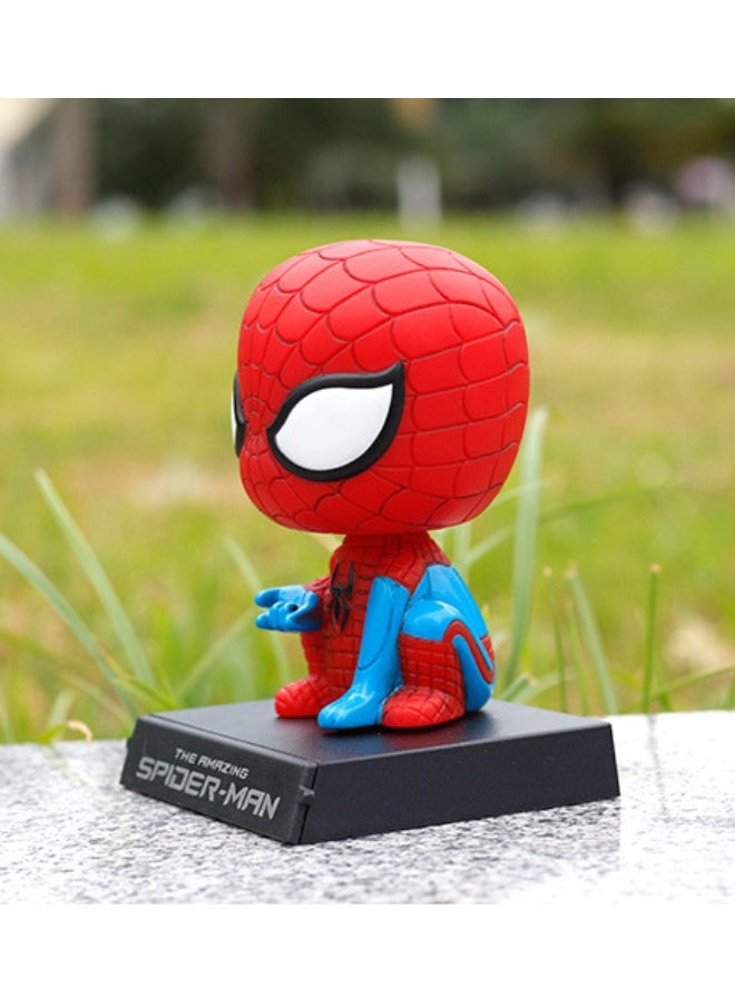 Generic - Spider Man Bobblehead with Base, Premium Polyresin Statues Suitable for Car and Desktop Decoration - Image 1