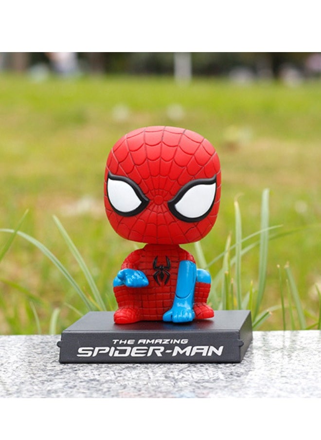 Generic - Spider Man Bobblehead with Base, Premium Polyresin Statues Suitable for Car and Desktop Decoration - Image 1