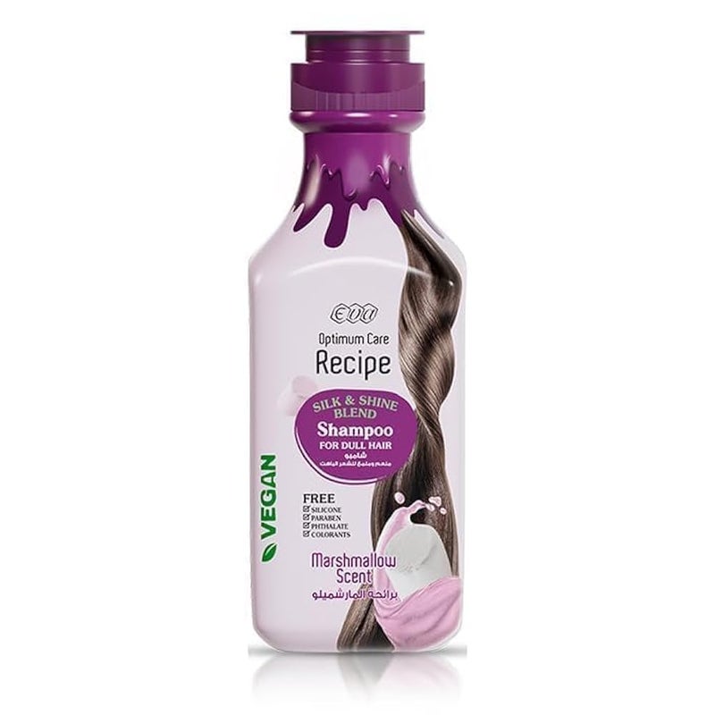 Eva Optimum Care Recipe Silk & Shine Blend Shampoo Marshmallow Scent 350 Ml (Pack of 2) - Image 2
