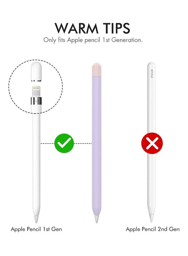 سيوسي جراب من السيليكون وغطاء غلاف مضاف طقم ربط محول كابل متوافق مع Apple Pencil الجيل الأول - Image 5