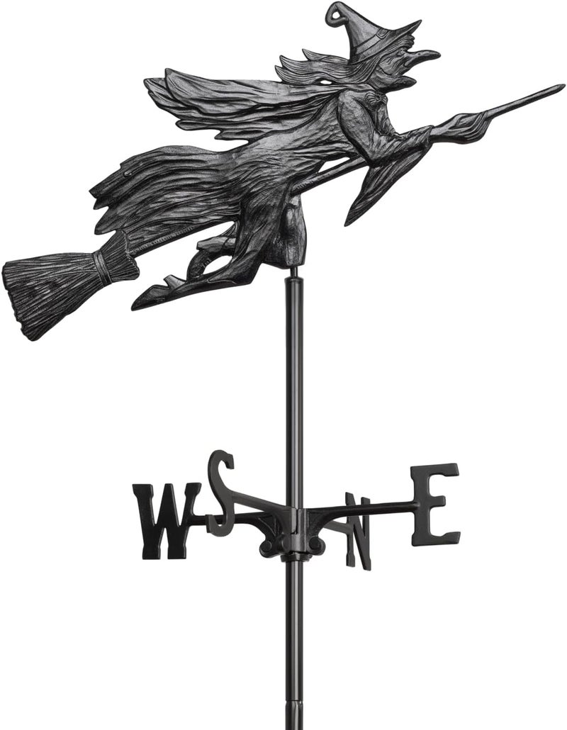 Whitehall Products Flying Witch Garden Weathervane, Black - Image 1