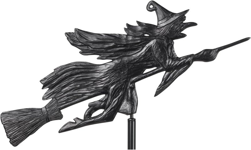 Whitehall Products Flying Witch Garden Weathervane, Black - Image 2