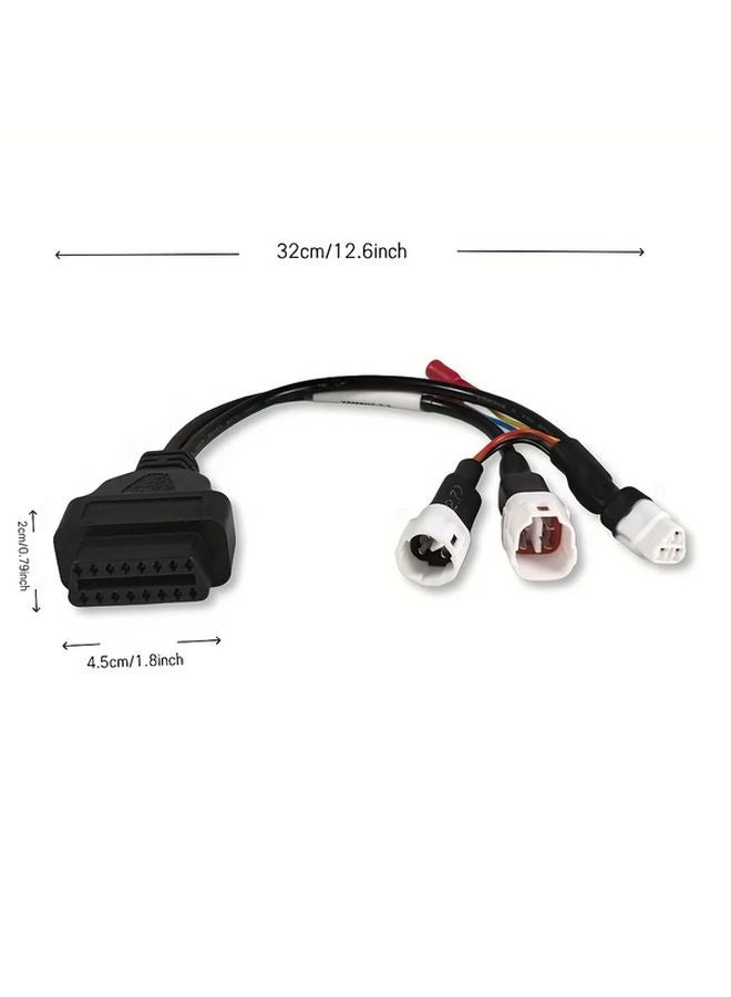 كابل تشخيص ياماها 3P 4P وهوندا 4Pin للدراجات النارية مع موصل OBD2 3IN1 - Image 3
