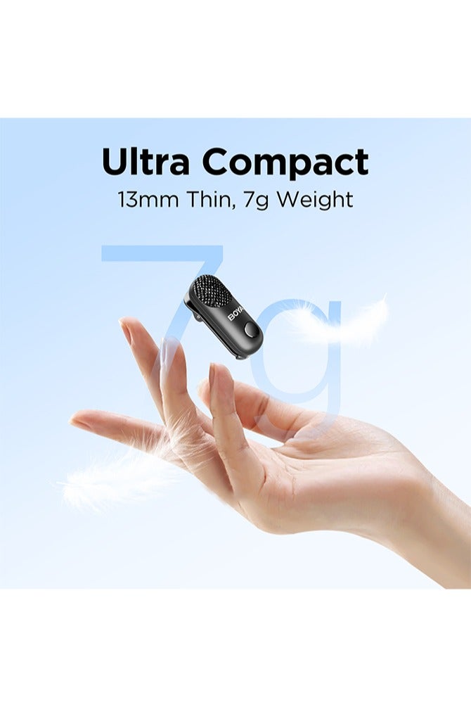 BOYA BOYA Magic-02 AI-Powered Transformable Wireless Microphone Noise Cancelling Mic Lavalier Lapel Mini Microphone for Vlogging iPhone Android PC DSLR Camera - Image 4