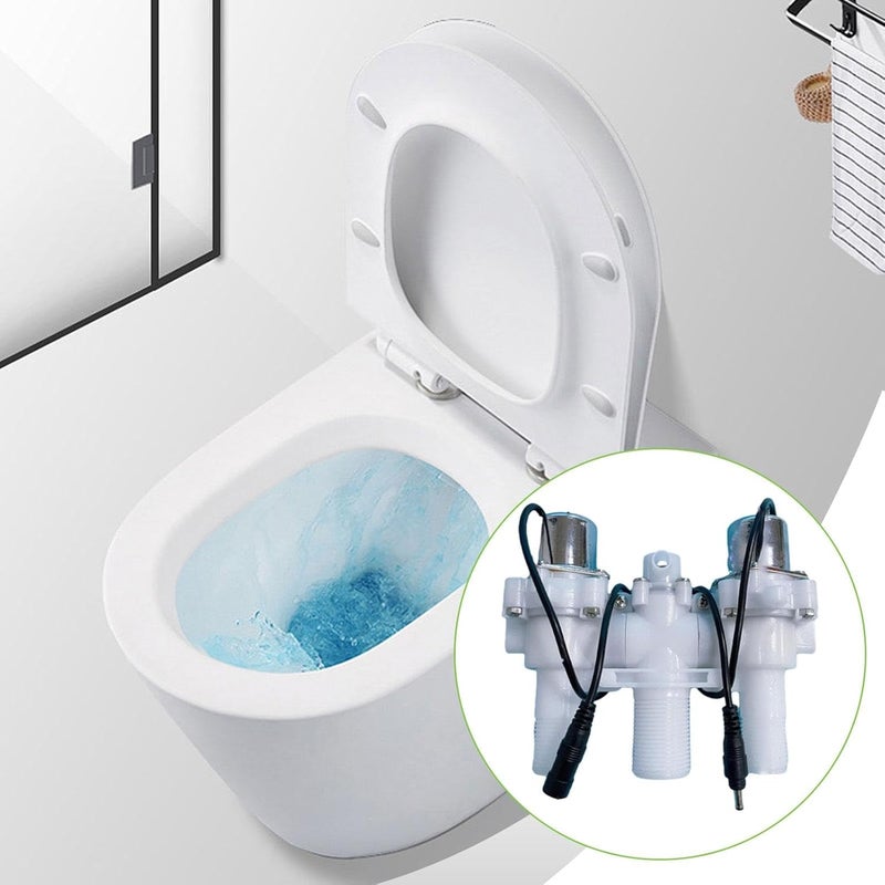 Tankless Toilet Solenoid Valve Household Toilet Accessories Compact Assembly 91mm Spacing Simple Installation Replacement - Image 2