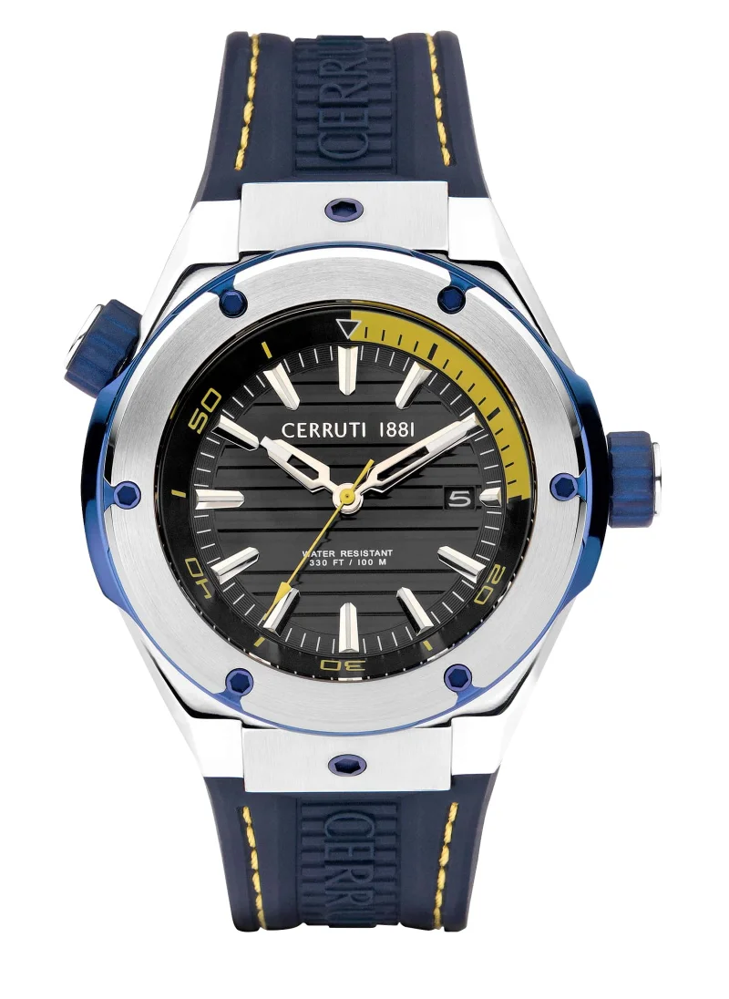 شيروتي 1881 RUSCELLO THREE HANDS Round Analog Wrist Watch CIWGN2207501 - 45.25 mm - Blue