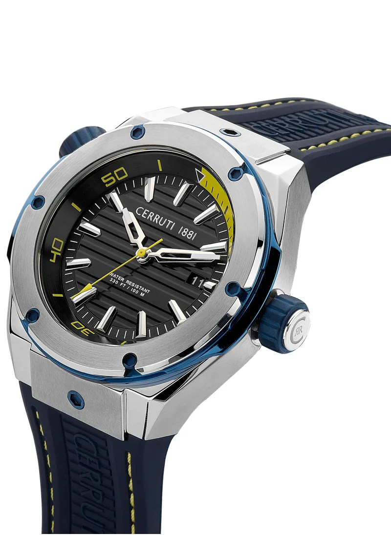 شيروتي 1881 RUSCELLO THREE HANDS Round Analog Wrist Watch CIWGN2207501 - 45.25 mm - Blue