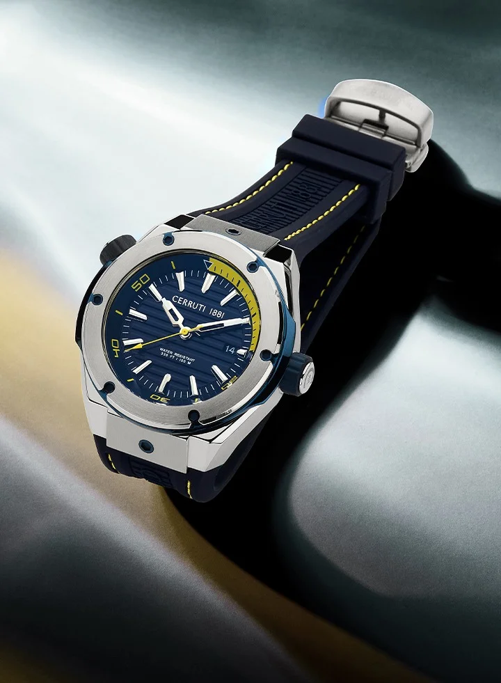 CERRUTI 1881 RUSCELLO THREE HANDS Round Analog Wrist Watch CIWGN2207501 - 45.25 mm - Blue