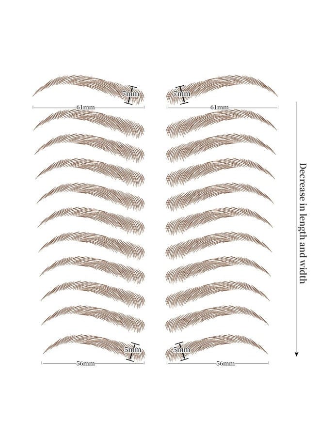 Aresvns Tattoo Eyebrow 66 Pairs, Reddish Brown (Chocolate Color) Realistic Fake Eyebrows Tattoo,12 Eyebrow Shapes,4D Eyebrows Tattoo Waterproof,Eyebrow Transfers Stickers for Women Teens Christmas Gif - Image 5