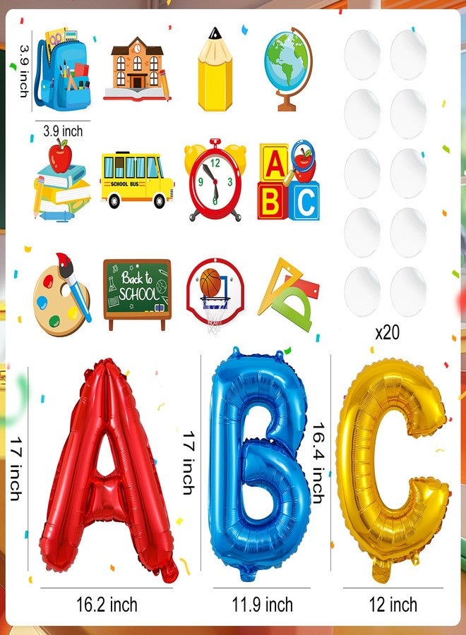 VinTs 149pcs Back to School Balloon Garland Arch Kit ABC Back to School Foil Balloons for First Day of School Kindergarten,Welcome Back To School Classroom Party,Graduation Party Decor Supplies - Image 3