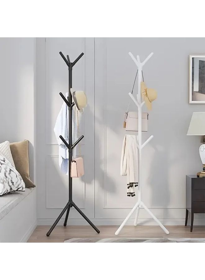 Black Portable Hanger With Storage Box Holds Hats Bags Towels Durable Space Saving For Dorm Bedroom Wardrobe - Image 1