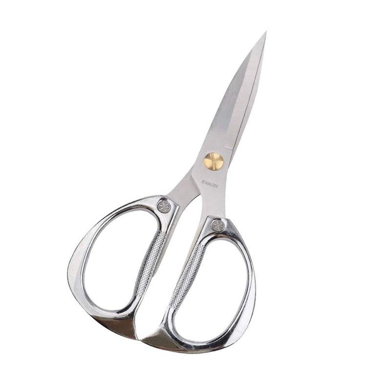 Jasni Multipurpose Kitchen Shears Scissors Heavy Duty Stainless Steel Scissors with Strong Straight Edge Snips Silver