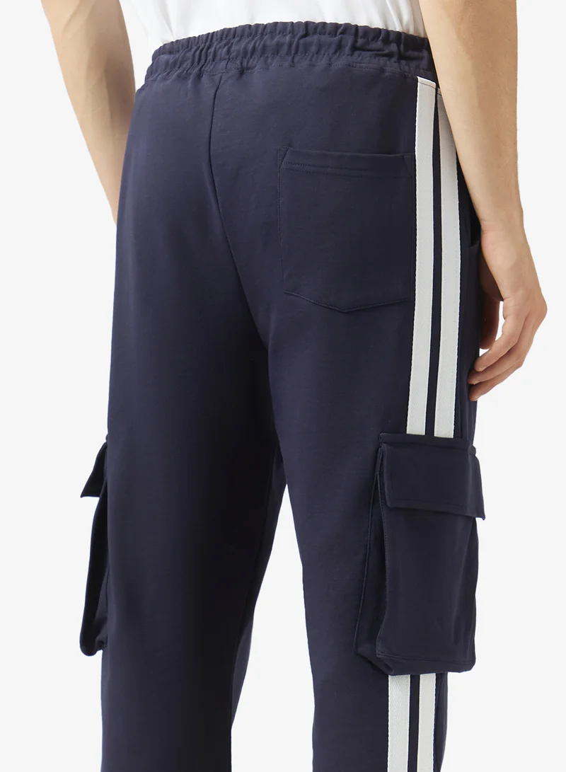 Seventy Five  Casual Drawstring Side Panel Detail Oversized Joggers for Men | Best Price UAE