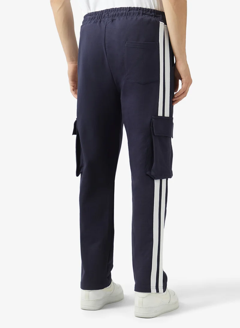 Seventy Five  Casual Drawstring Side Panel Detail Oversized Joggers for Men | Best Price UAE