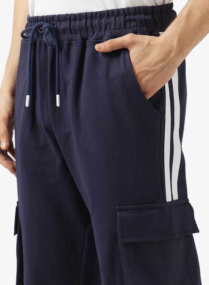 Seventy Five  Casual Drawstring Side Panel Detail Oversized Joggers for Men | Best Price UAE