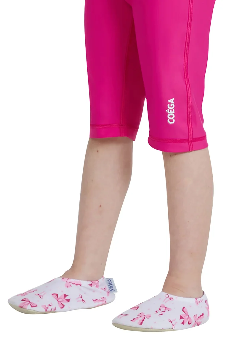 كويجا صن وير COEGA Girls Baby/Kids/Youth Pool Shoes - Pink Bows