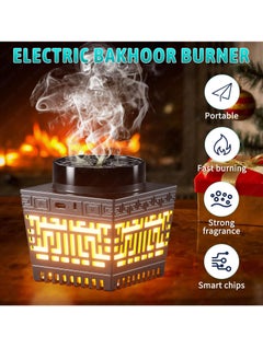 BORTONY Bakhoor with Quran Speaker, Remote Control with 114 Quran Chapters Bluetooth Speaker Mini Incense Burner Bakhoor with Multicolor Changing Night Light MP3 Music Player with 18 Reciters 17 Translations  - Image 3