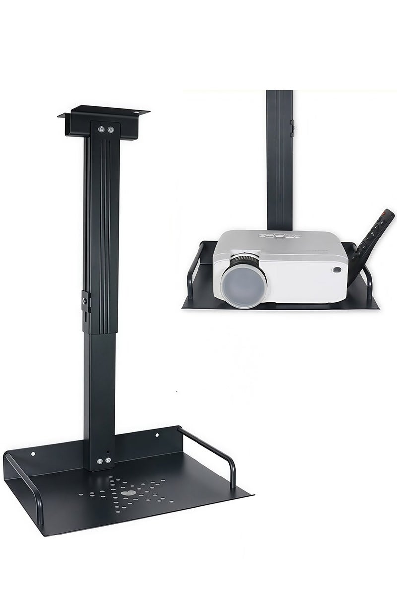 FlashHawk Projector Ceiling Mount with Tray for Projector/Camera, 20-26cm Adjustable, 3.5kg Load Bearing, in Tube Cable Routing, Universal Ceiling Mount - Image 1