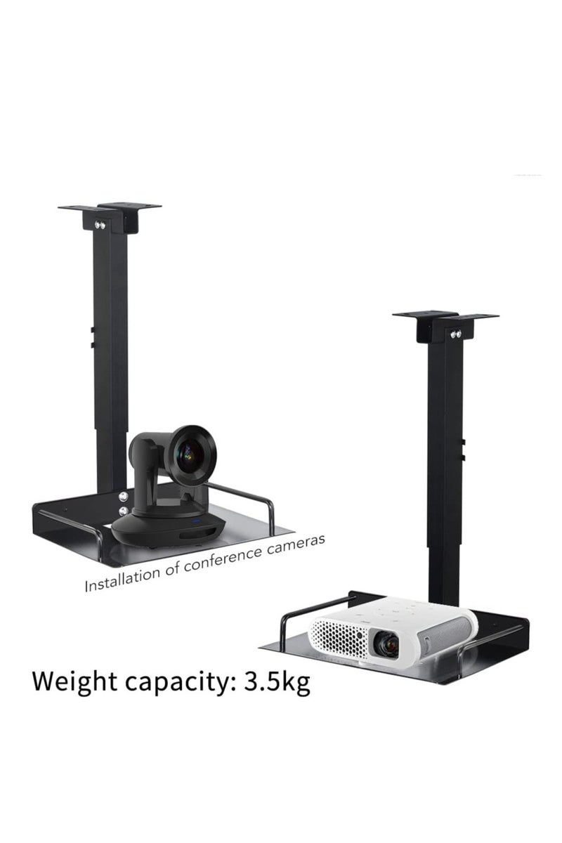 FlashHawk Projector Ceiling Mount with Tray for Projector/Camera, 20-26cm Adjustable, 3.5kg Load Bearing, in Tube Cable Routing, Universal Ceiling Mount - Image 3