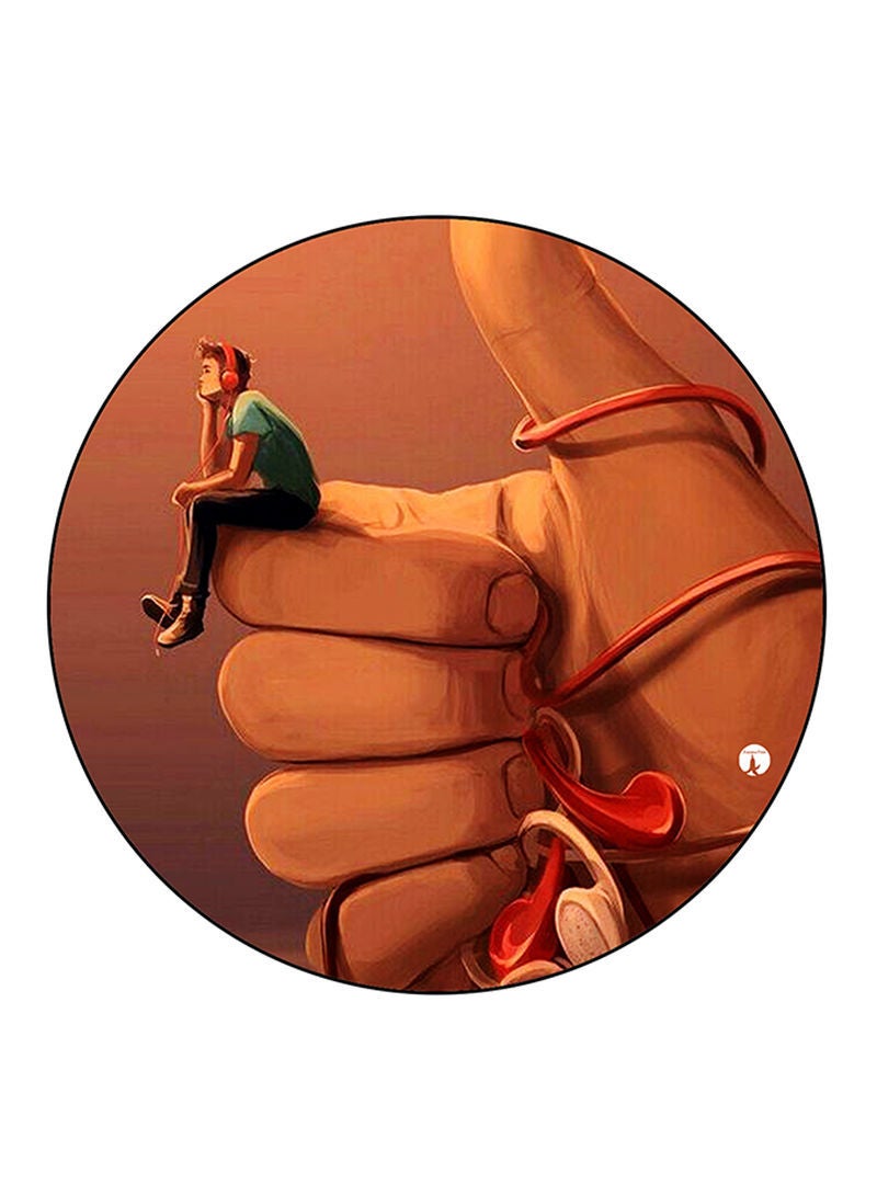 RKN A Man Printed Mouse Pad Multicolour