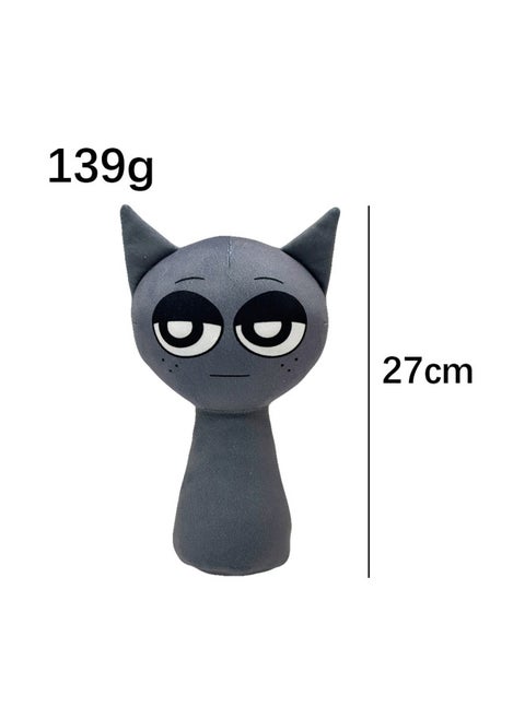 Sprunki Wenda Plush Rhythm Box Game Peripheral Plush Doll Doll-Color:Dark Gray-Height:See Figure