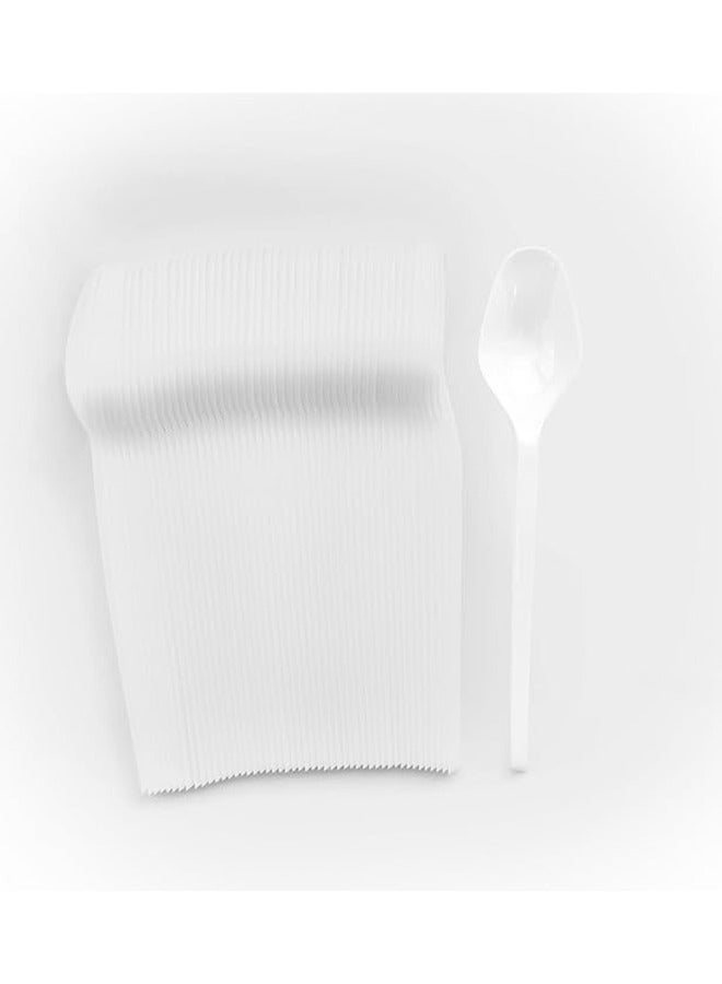 Tru Plastic Tea Spoon White 150 Pc white - Image 2