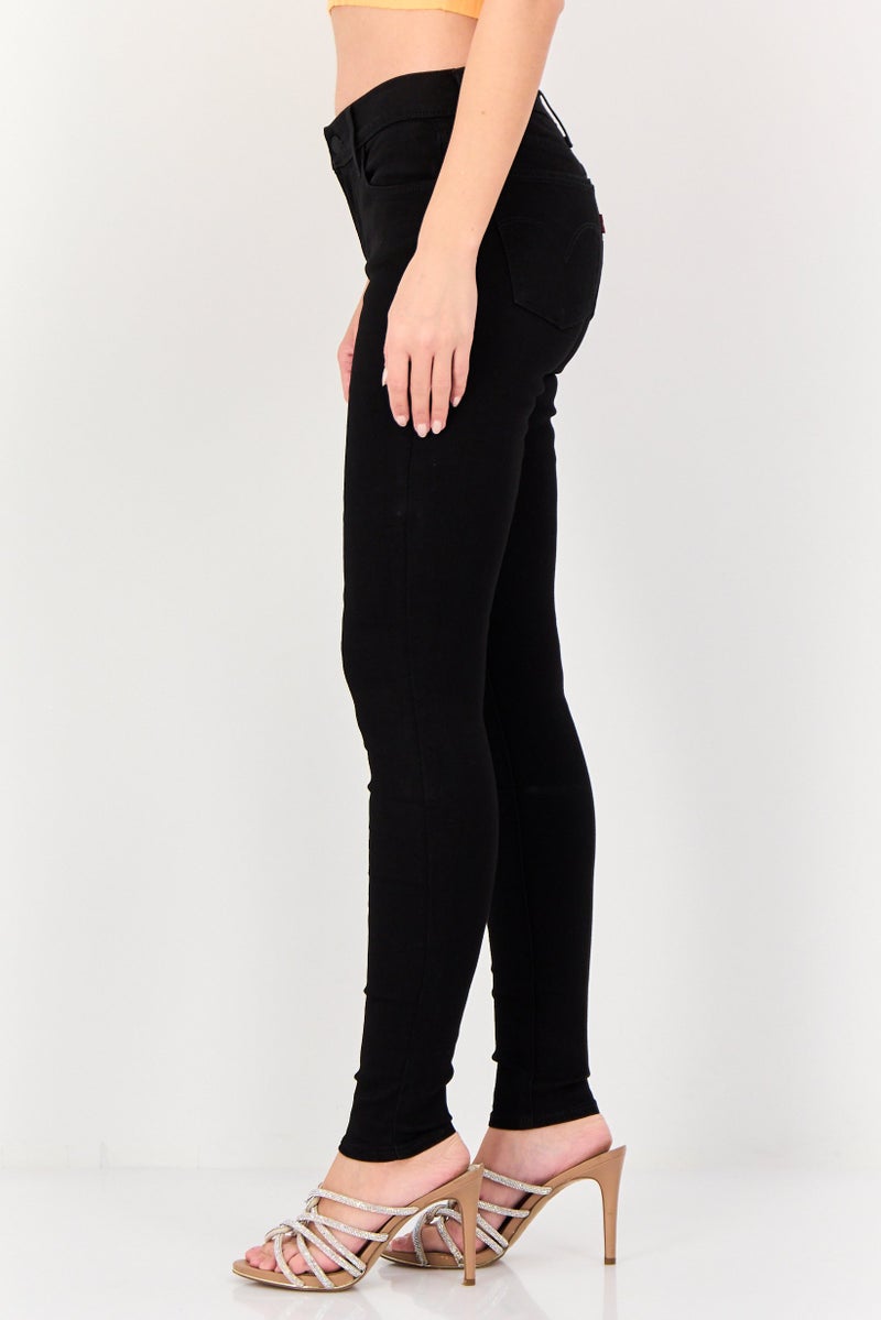 Levi's Women Super Skinny Fit Plain Stretchable Jeans, Black - Image 4