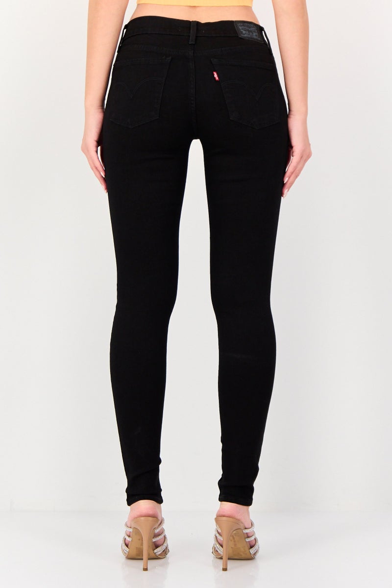 Levi's Women Super Skinny Fit Plain Stretchable Jeans, Black - Image 3