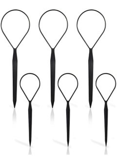Generic 6 PCS Hair Braid Ponytail Maker, Plastic Topsy Hair Tail Tools French Braid Accessories Loop Hair Kit  - Image 1