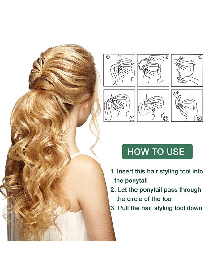 Generic 6 PCS Hair Braid Ponytail Maker, Plastic Topsy Hair Tail Tools French Braid Accessories Loop Hair Kit  - Image 3