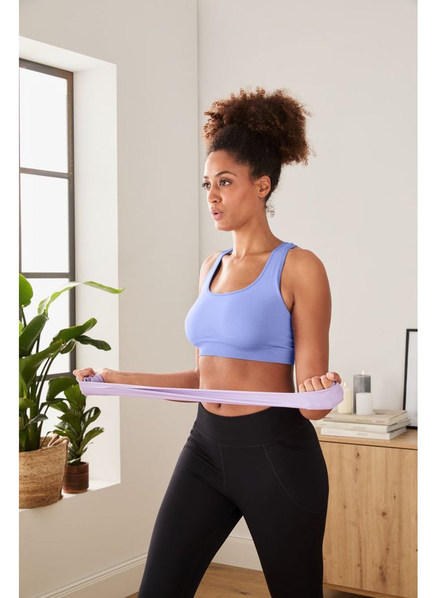 Tchibo Women Non Padded Non Wired Soft Sports Bra, Lilac  - Image 1