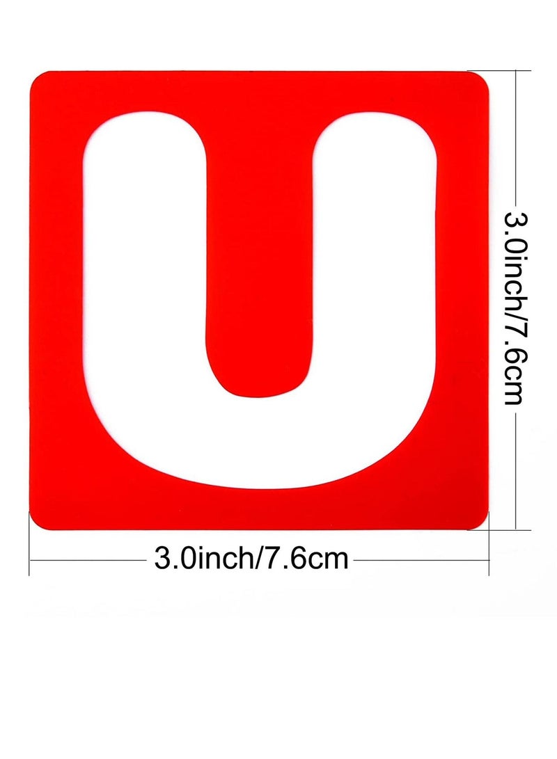 SYOSI 26 Pieces Alphabet Stencils Set Plastic Letter Stencils for Painting Learning, DIY Craft Decoration,for Toddlers Preschooler Learning Tool  (3 x 3 Inches) - Image 5