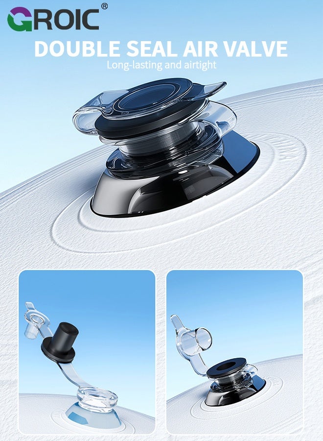 GROIC كرة قدم عملاقة قابلة للنفخ - 60 سم كرة طائرة شاطئية، كرة شاطئية لكرة القدم مع تصميم "استمتع بالحياة"، معدات رياضية للحفلات العائلية، ألعاب خارجية/داخلية، رياضات مائية في بركة السباحة الصيفية - Image 5